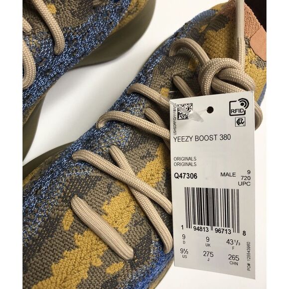 Adidas Yeezy Boost 380 Men\'s 9.5 Blue Oat 43.5 NEW main image 8